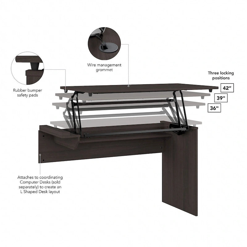 Raccordo per scrivania sit-stand a 3 posizioni