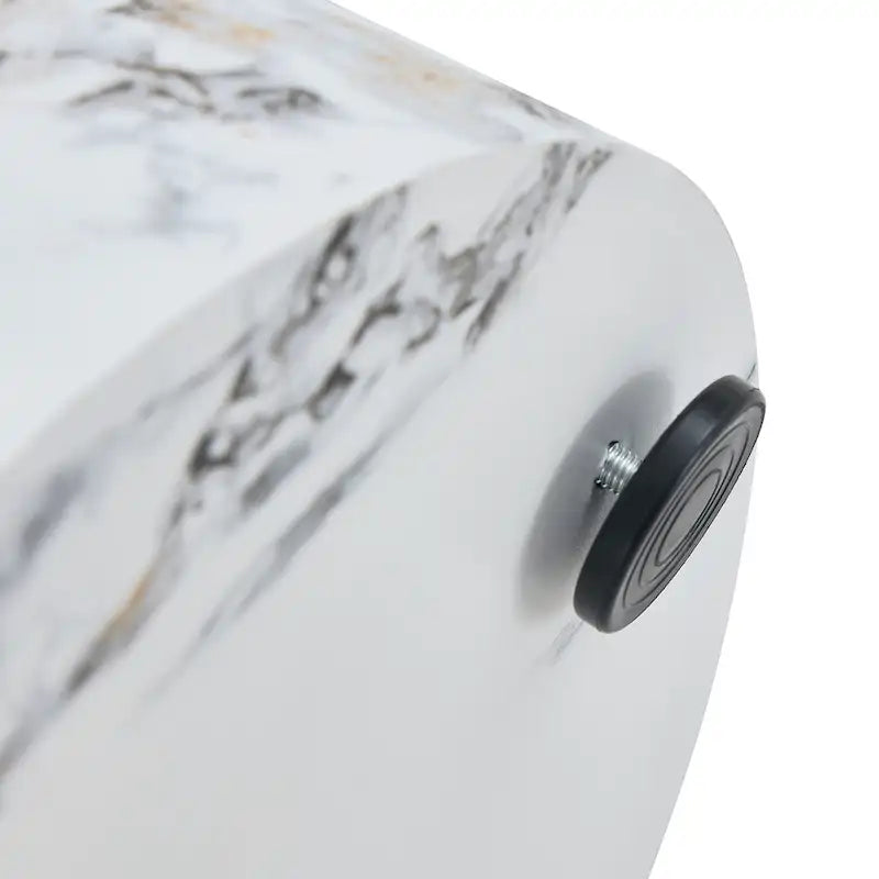Tavolino da caffè rotondo moderno con base cilindrica decorata