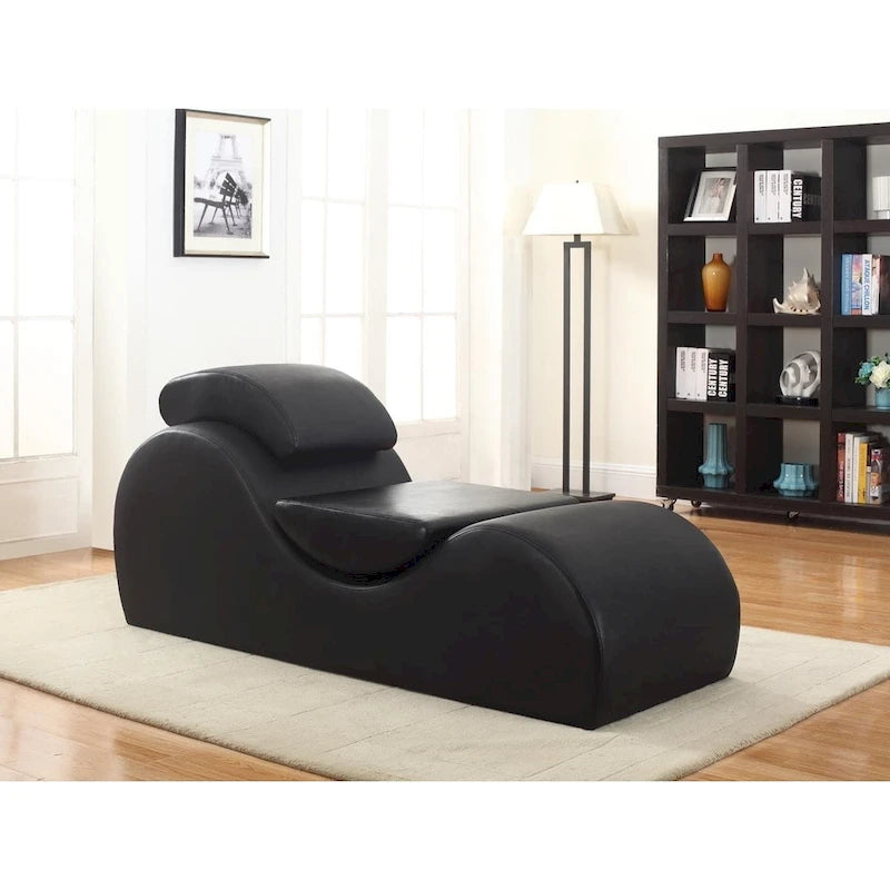 Chaiselongue aus Kunstleder mit abnehmbaren Kissen – für Yoga und Dehnübungen