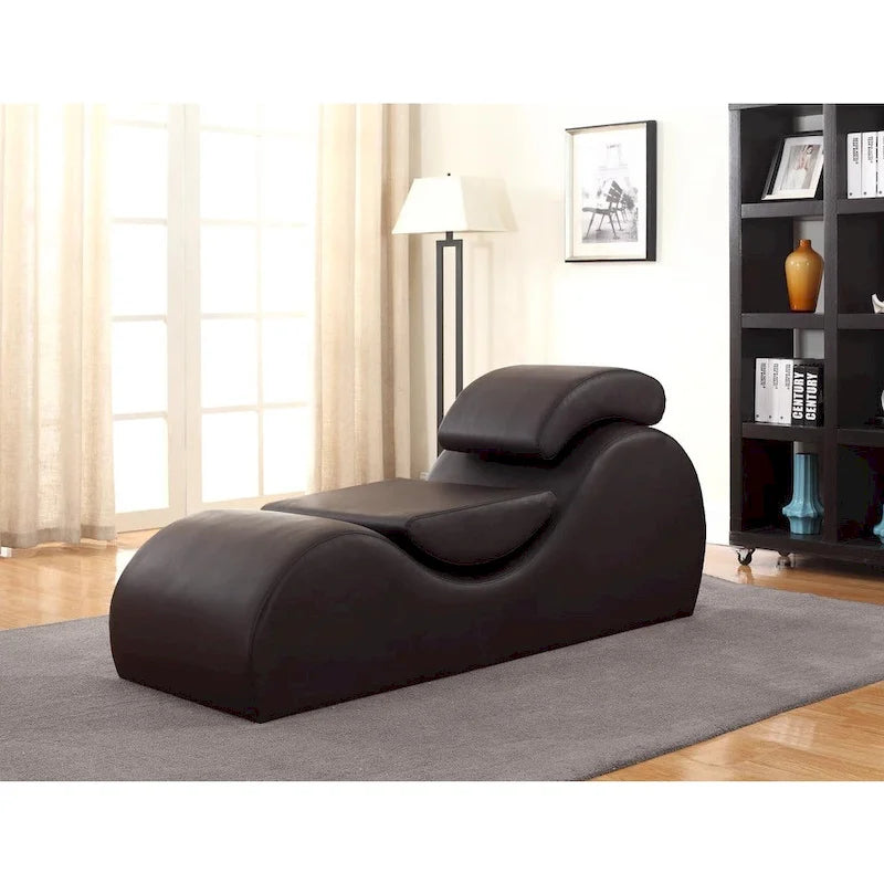 Chaiselongue aus Kunstleder mit abnehmbaren Kissen – für Yoga und Dehnübungen