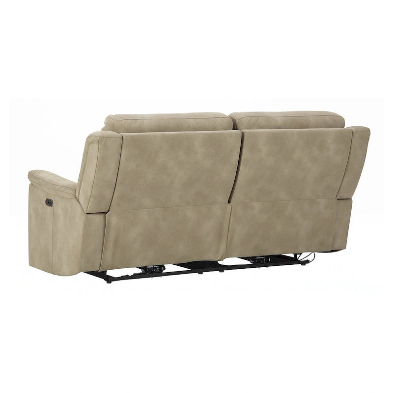 Faux Leather Power Reclining Sofa with Zero-Gravity Design & USB Port