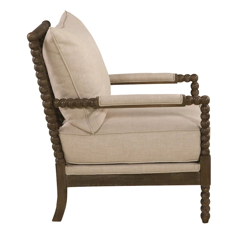 Poltrona decorativa imbottita in stile a fusi