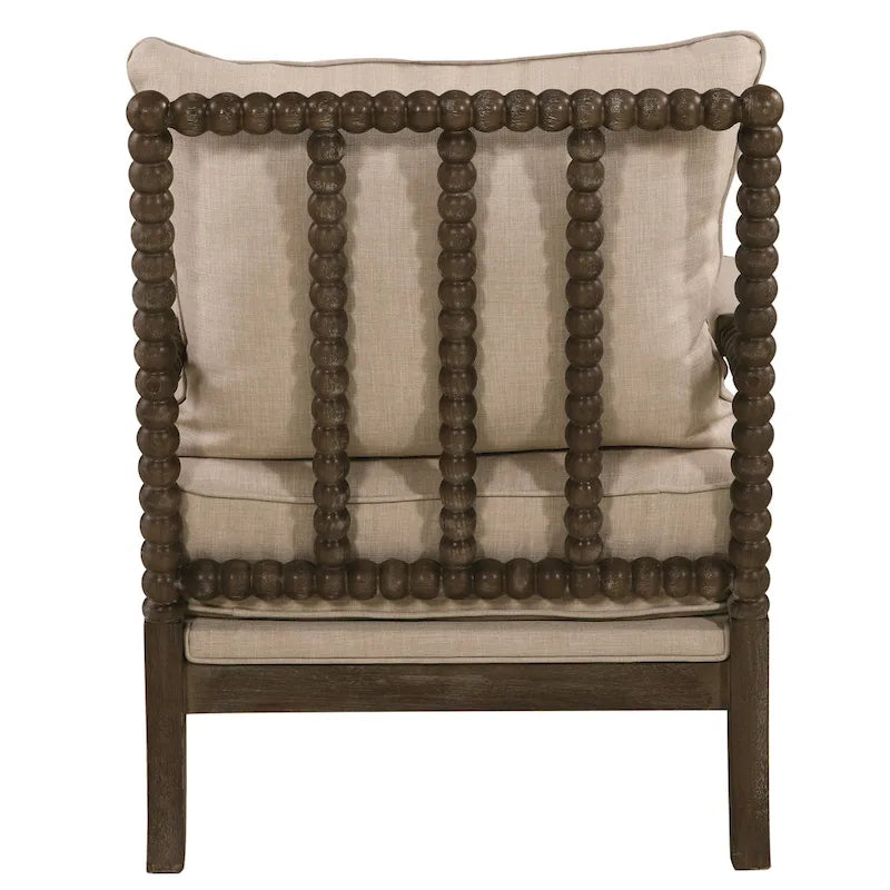 Poltrona decorativa imbottita in stile a fusi