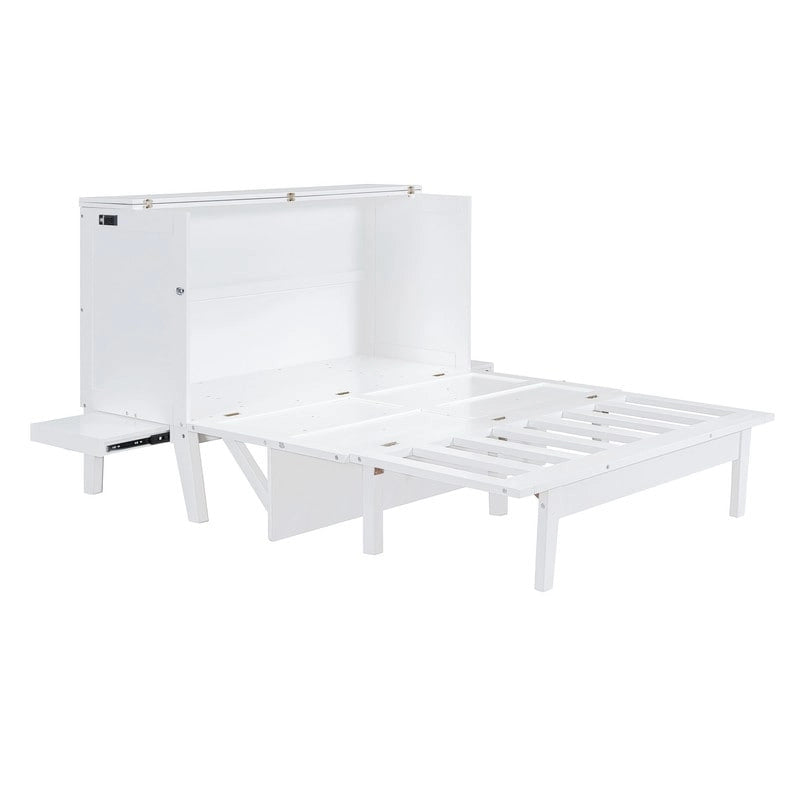 Mobile letto Murphy matrimoniale con scrivanie scorrevoli e porta USB integrata