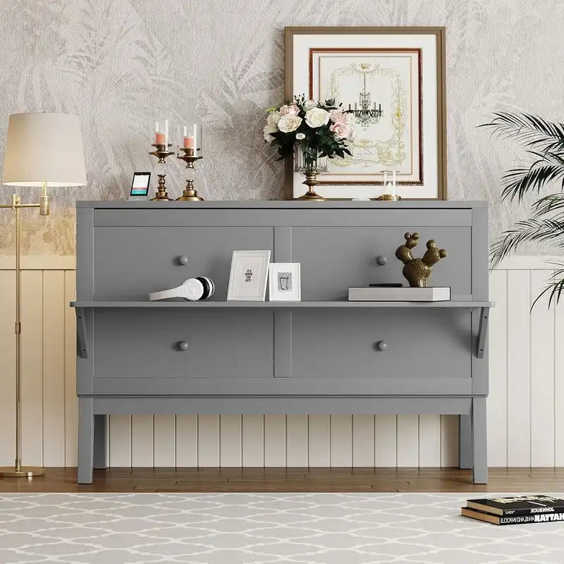 Murphy-Bett-Schrank in Queen-Size mit Schreibtischen zum Verschieben und integriertem USB-Anschluss