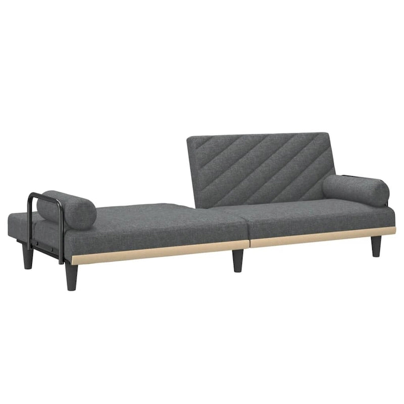 Fabric Sleeper Sofa with Adjustable Backrest & Armrests