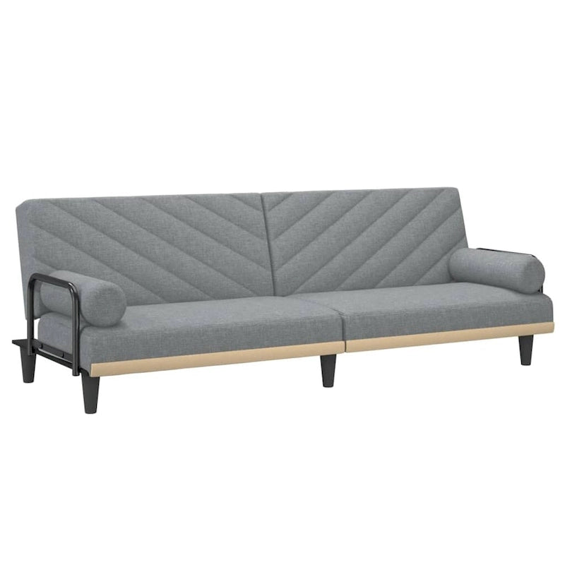 Fabric Sleeper Sofa with Adjustable Backrest & Armrests