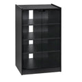 5-Tier Media Cabinet with Tempered Glass Doors & Cable Management