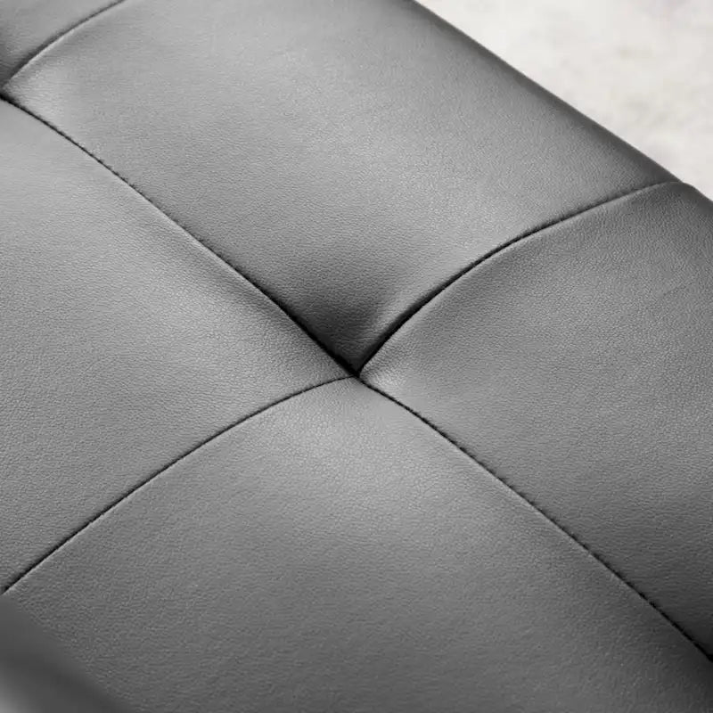 Divano letto futon trasformabile in pelle PU con braccioli rimovibili e portabicchieri