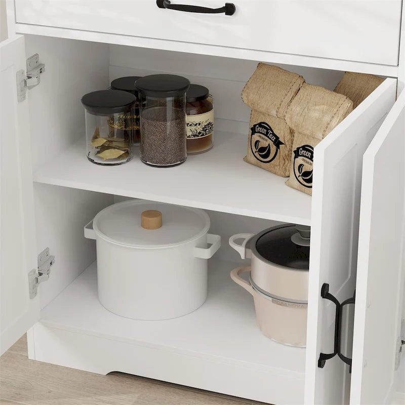 Farmhouse Buffet Sideboard Cabinet with 2 Drawers & 4 Doors