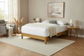 Pine Wood Platform Bed - Enriched Room Scene