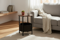 Round End Table in Cozy Living Room Scene