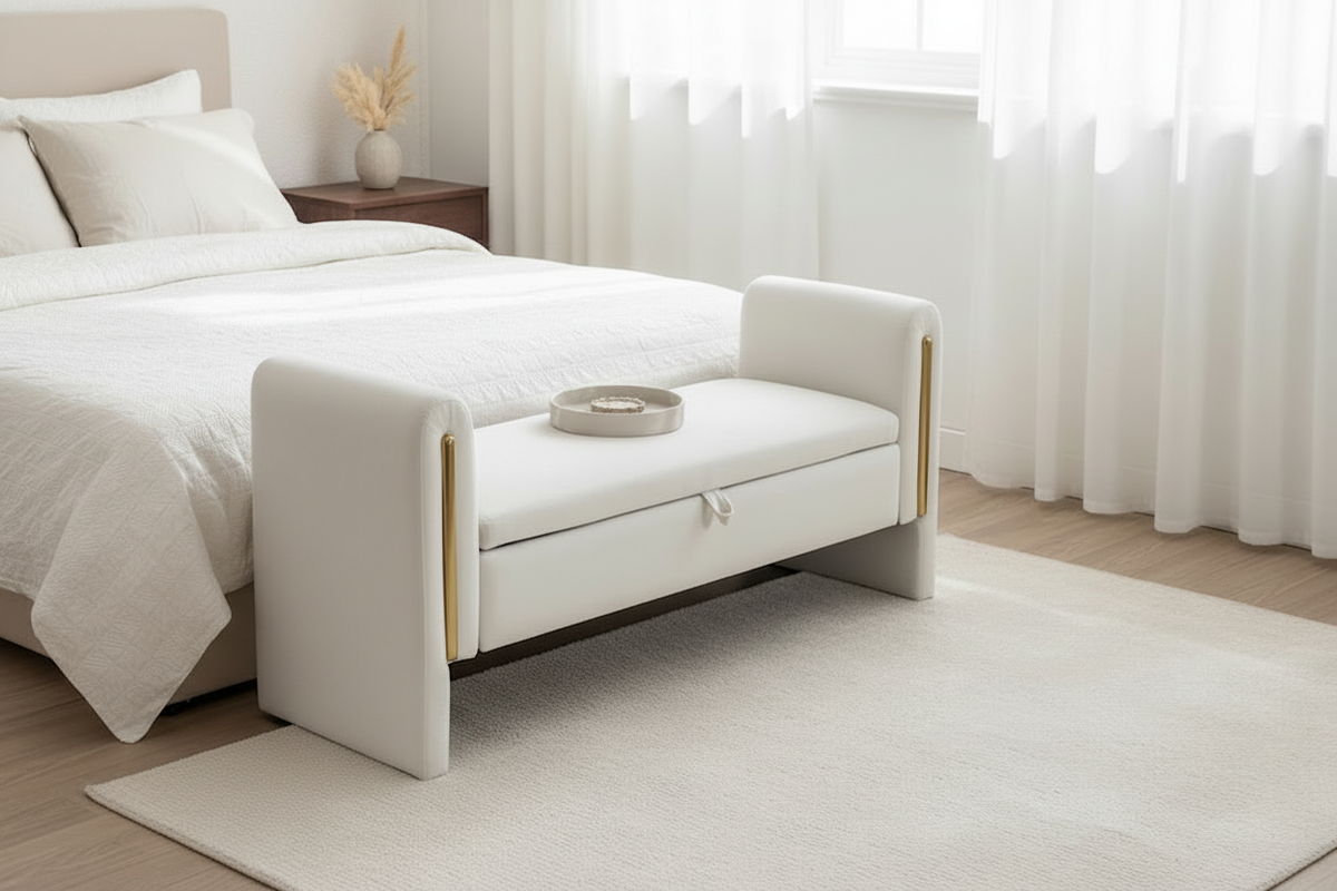 Velvet Storage Bench – No Blanket